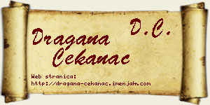 Dragana Čekanac vizit kartica